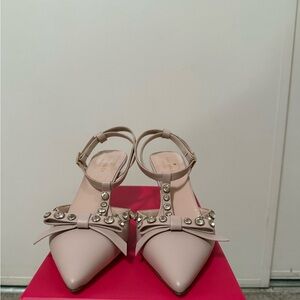 Kate Spade Cream Stiletto Heels with Ankle Straps